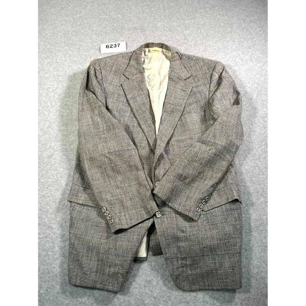 Christian Brooks Blazer Jacket 42R Mens‎ Gray Houndstooth Single Breasted Formal